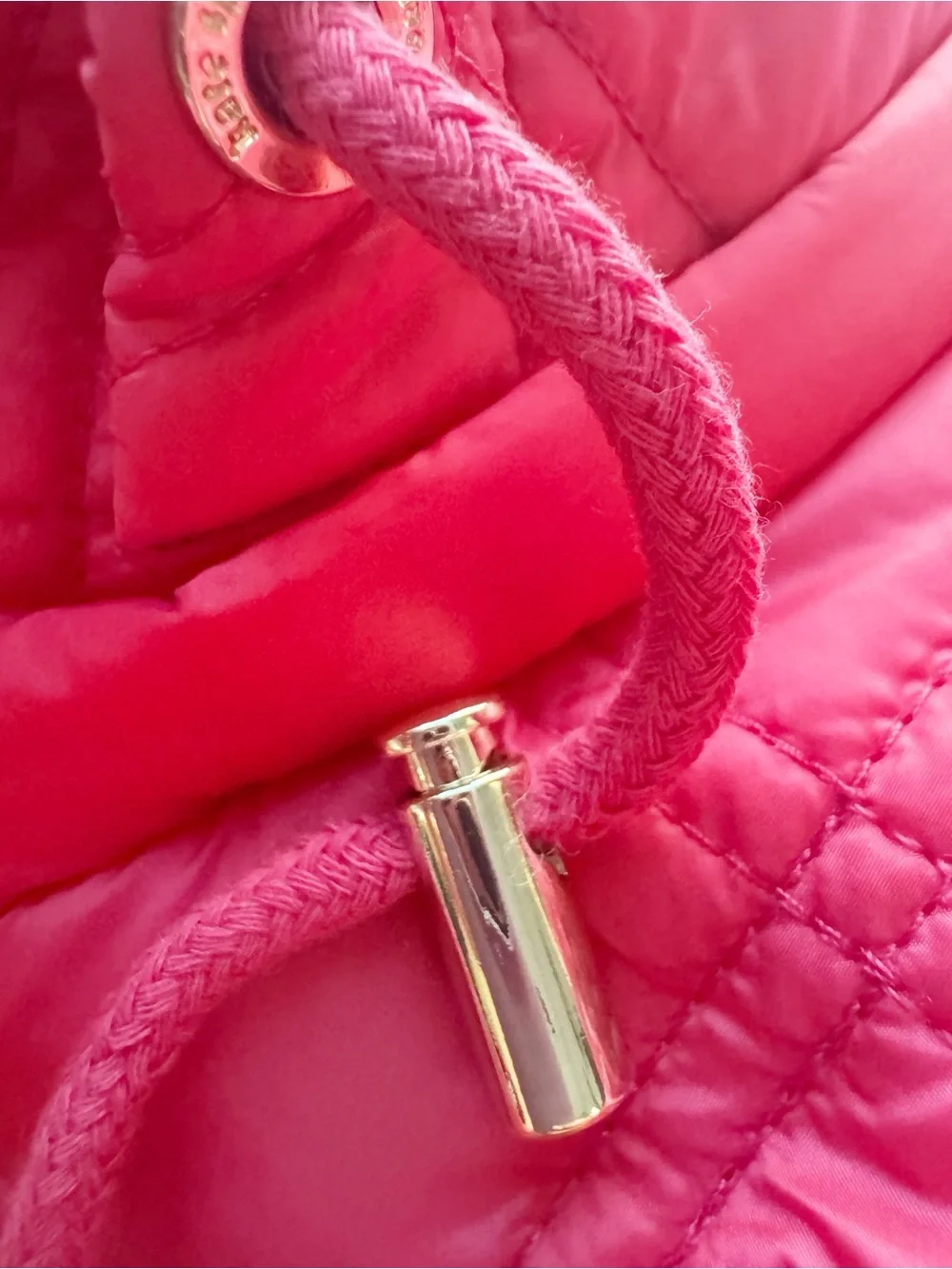Kate Spade New Water Resistant Quilted Jacket with Removable Hood size XL NWT